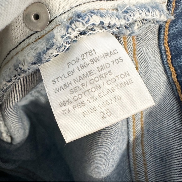 RE/DONE Originals 90s High Rise Ankle Crop in Mid 70s Blue sz 25 - Picture 9 of 9